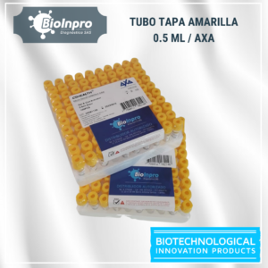 Tubo tapa amarilla 0.5 ml Microblood Bx100 / AXA